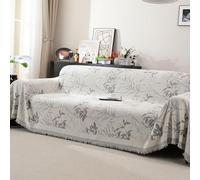 Reversible Chenille Sofa Covers Modern Decorative Sofa Slipcover All Seasons Washable Couch Cover for 1,2,3,4-Seater and L-Shaped Sofas Corner Sofa
