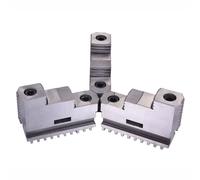 Reversible Chuck Jaws for 3-Jaw Self-Centering Lathe Chuck, 3PCS Heavy-Duty Top Jaws with Three Thickness Options for Precision Machining and Gripping