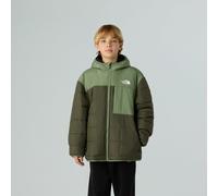 Reversible Coat with A Sherpa Side and A Padded Side Khaki