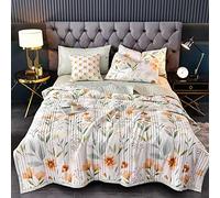 Reversible Cooling Blanket Single Double King Size Summer Quilt Microfibre Coverless Duvet All Seasons Cool Summer Duvet Anti Allergenic, Lightweight and Machine Washable (100x150cm,A11)