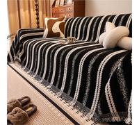 Reversible Couch Cover for Loveseat & Sofa - Oversized Protector Blanket Extra Large Slipcover for 3 Cushion Sofa Furniture Decoration (Black 180x400cm)