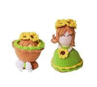 Reversible Crochet Bouquet Flower Doll, Cute Handmade Bride Cross Dressing Wedding Dress Dolls, Knitted Graduation Birthday for Women Girlfriend (Dd)