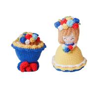 Reversible Crochet Bouquet Flower Doll, Cute Handmade Bride Cross Dressing Wedding Dress Dolls, Knitted Graduation Birthday for Women Girlfriend (Cc)