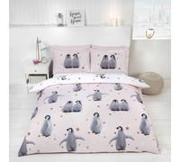 Rapport Home Starry Penguins Pink Duvet Set - Double, Pink
