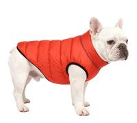 Reversible Dog Winter Coat, Warm Waterproof Jacket for Medium Large dogs, Puppy Winter Puffer Wear, Windproof Dog Vest, Easy on/Off,OrangeGreen,5XL