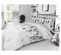 REVERSIBLE DUVET COVER SET QUILTED POLY COTTON BEDDINGS SINGLE DOUBLE KING SIZE
