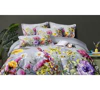 Reversible Easy Care Duvet Set:Azure Floral Duvet Set/Double