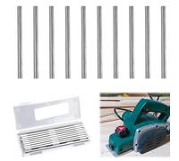 Reversible Electric Planer Blades, 10Pcs 82mm HSS Carbide Planer Knifes with Two Cutting Edges Precision Ground Woodworking Machinery Part Replacements for Makita Black & Decker Bosch DeWalt Trend