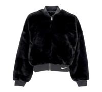 Reversible Faux Fur Bomber Jacket Black - female - Nike - Fleece Jackets - Black - M - Sport M