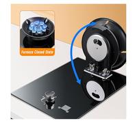 Reversible Gas Stove Cooktop Cooker, Suitable For Caravan Freestanding Stove Camping Outdoor 5.2KW 9 Cavity Timed High Fire(LPG)