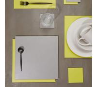 Reversible Grey and Green Placemat and Coaster Set of 4 | Geome