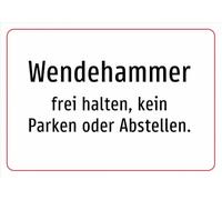 Reversible hammer - keep free, no parking or parking. Sticker A4: 297 x 210 mm - without graphics, only text