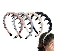 Reversible Headband with Spikes 4 Pieces, Wave Headband, Reversible for Women Girls Party Birthday Wedding Celebration