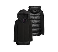 Reversible hooded women's down jacket Lonsdale Noir L