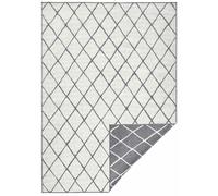 THE RUGS Reversible Indoor Outdoor Geometric Flatweave Rug Polypropylene in Grey | Size: 200 cm x 290 cm THE RUGS Grey 200 cm x 290 cm