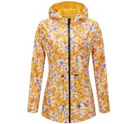 Reversible Jackets For Women Women Outdoor Waterproof Jacket Lightweight Printed Raincoats Zip Up Jacket Reversible Hiking Jackets With Hood Coats Floral Design Raincoat Hoody Windbreaker