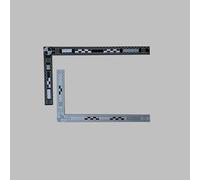 Reversible L-Shaped Reference Scales(Black White), Photo Evidence PVC Rulers, Crime Scene Forensic Supply, 5pcs/Pack (300 x 150 mm, Right Angle)