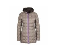 Reversible long ski jacket for women Peak Mountain Awill Marron L