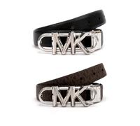 Reversible Monogram Belt Black/Brown Logo - female - Michael Kors - Belts - Multicolor - S - Accessories S
