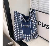 Reversible Plaid Tote Bag for Women, Large Capacity Shoulder Handbag for Work, Commute and Daily Use