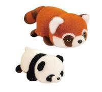 Reversible Plush Toy - Panda Reversible Plushie, Kids Stuffed Toy | Double Sided Reversible Plushie, Sleeping Pillow Doll, Panda Raccoon Stuffed Plush Toy for Home Sofa Decor, Birthday Gift