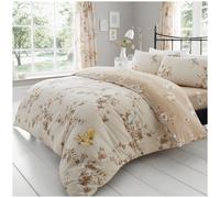 GC GAVENO CAVAILIA Luxury BIRDIE BLOSSOM Bed Set with Duvet Cover and Pillow Case, Polyester-Cotton, Natural, Double