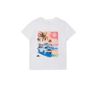 Reversible Printed T-Shirt with Round Neck Child s.Oliver Blanc 140