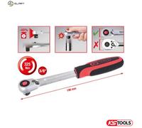 KS Tools 920.389 3/8-inch 2-Teeth Slimpower Ratchet