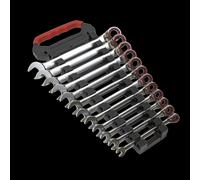 Sealey Reversible Ratchet Combination Spanner Set12 Piece Metric