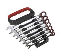 Reversible Ratchet Combination Spanner Set 7pc Metric Platinum Series - Sealey A