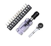Reversible Ratcheting Screwdriver, 14 piece Set T | 60-Tooth Ratchet Wrench Angles Screwdriver, Forward and Reverse Control, Limited-Clearance Fastening
