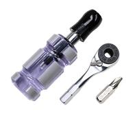 Reversible Ratcheting Screwdriver, 3 piece Set | 60-Tooth Ratchet Wrench Angles Screwdriver, Forward and Reverse Control, Limited-Clearance Fastening