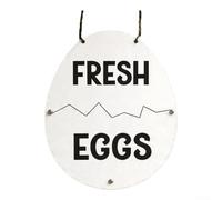 Reversible Rustic Cracked Egg Sign for Farm Stand Fresh or Sold Out Status Display Wooden Hanging Plaque with Bold Lettering for Roadside Market Garden Decor 30x25cm(Style A)