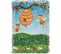 Reversible Sequin A5 Lined Fun Notebook Happy Bee