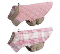 Reversible Warm Comfortable Dog Winter Coat Reflective Waterproof Windproof Pet Clothing For Shiba Inu Poodle Pug,A,M