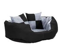 vidaXL Reversible & Washable Dog Cushion Grey and Black Dog Sofa Bed Unit