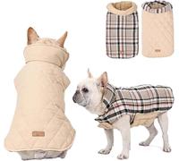 Reversible Waterproof Dog Coat, British Style Plaid Winter Jacket for Small to Large Dogs, Cozy Cold Weather Vest