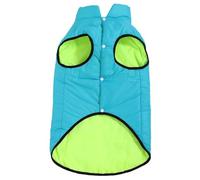 Reversible Winter Warm Pet Coat With Leash Hole Waterproof Windproof For Labrador Retrievers Bulldogs Pugs Shiba Inus,Blue,5XL