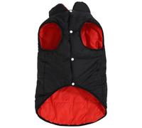 Reversible Winter Warm Pet Coat With Leash Hole Waterproof Windproof For Labrador Retrievers Bulldogs Pugs Shiba Inus,Black,4XL