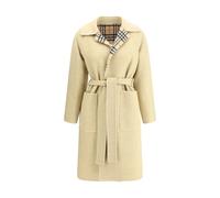 Reversible Wool Robe Coat - female - Burberry - Belted Coats - Beige - 2XS - Coats 2XS