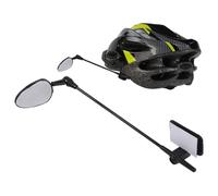 Reversing Bike Helmets Mirror - Helmets Safety Rear View Mirror for Bicycle, Adjustable Bicycle Rear View Mirror with Wheel Mirror for Motorcycle, , Mountain Bike