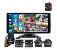Reversing Camera 10.36" DashCam GPS Navigation Wireless Android-Auto Blind Spot Detect BSD DVR Record Monitor IR Camera(128G TF,Monitor add 651 649)
