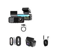 Reversing Camera 4K Dashcam Front And Rear 2.5K CAR Video Recorder Dual Lens Support WIFI GPS Rearview Camera Rear View Camera(B69P-6M RC-BL,64G)