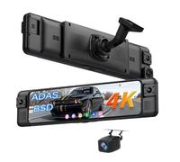 Reversing Camera 4K Mirror Dash Cam 4 Channel WIFI GPS ADAS BSD Blind Spot Detection Reverse Assist RearView Mirror Car DVR With Special Bracket(None,4CHs GPS)