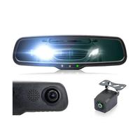 Reversing Camera 5 Inch IPS LCD Screen 1080P Auto Dimming Anti-Glare Car DVR Bracket Mirror Monitor Camera Digital Video Recorder(TC Card 32GB)