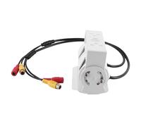 Reversing Camera Car Dual Lens White Reversing Camera RV Backup Camera Twin Adjustable Angle Lens Rear View Replacement for Truck Reverse Camera