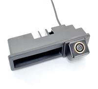 Reversing Camera Car Truck Handle Rear View Camera Golden Fisheye Lens AHD 1080P For Audi A6 C6 4F S6 RS6 Q7 4L 2005~2015(Black c)