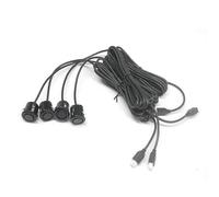 Reversing Camera Kit 4pcs 18.5mm Car Parking Sensor Park tronic Reverse Probe Black Red Grey Silver White for Vehicles Fitting(Black)