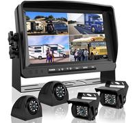 Reversing Camera System Van Reverse Camera, DOUXURY 9'' LCD Monitor and IP69 Waterproof Rear View Camera,1080P HD Night Vision 170° Wide Angle for Caravan Trailer Truck Car,Truck, Van Parking Assist