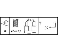 HELLA 6ZF 008 621-341 Reverse light switch